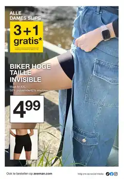 Zeeman BIKER HOGE TAILLE INVISIBLE aanbieding