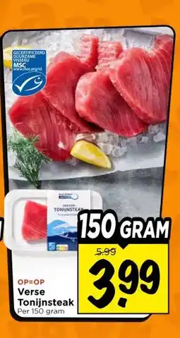 Vomar Voordeelmarkt OP=OP Verse Tonijnsteak aanbieding