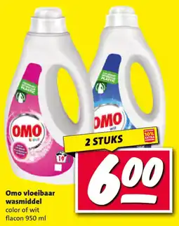Nettorama Omo vloeibaar wasmiddel color of wit flacon aanbieding