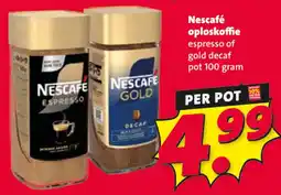 Nettorama Nescafé oploskoffie espresso of gold decaf aanbieding