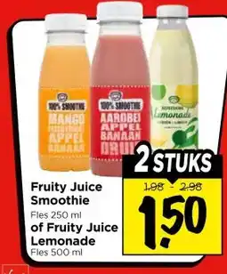 Vomar Voordeelmarkt Fruity Juice Smoothie of Fruity Juice Lemonade aanbieding
