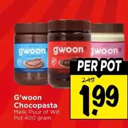 Vomar Voordeelmarkt G'woon Chocopasta aanbieding