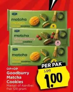 Vomar Voordeelmarkt Goodburry Matcha Cookies aanbieding