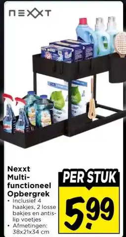 Vomar Voordeelmarkt Nexxt Multi- functioneel Opbergrek aanbieding
