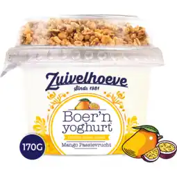 Jumbo Zuivelhoeve Boer'n Yoghurt Mango Passievrucht 170 g aanbieding
