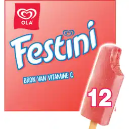 Jumbo Ola IJs Festini Aardbei 12 stuks 12 x 50ml aanbieding