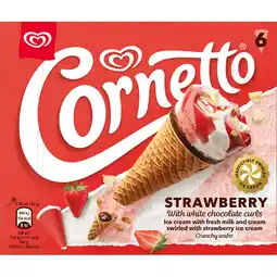Jumbo Cornetto IJs Aardbei 6 x 90 ml aanbieding