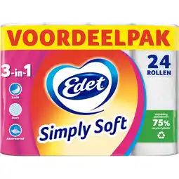 Jumbo Edet Toiletpapier Simply Soft 24 Stuks aanbieding