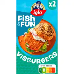 Jumbo Iglo Fish & Fun Visburgers 2 Stuks aanbieding