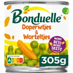 Jumbo Bonduelle Doperwtjes & Worteltjes 305g aanbieding