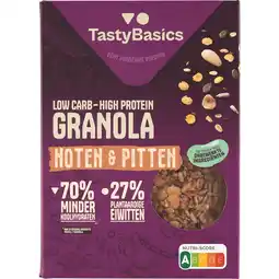 Jumbo TastyBasics Low Carb - High Protein Granola Noten aanbieding
