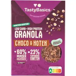 Jumbo TastyBasics Low Carb - High Protein Granola Choco Noten aanbieding