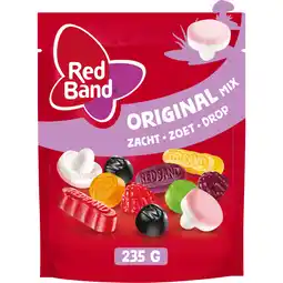 Jumbo Red Band Original Mix Zacht Zoet Drop 235 g aanbieding