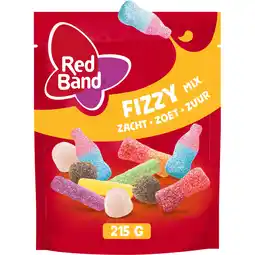 Jumbo Red Band Fizzy snoep Mix Zacht Zoet Zuur 215 g aanbieding