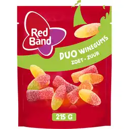 Jumbo Red Band Duo Winegums Zoet Zuur 215g aanbieding