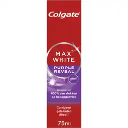 Jumbo Colgate Max White Tandpasta Purple Reveal 75 ML aanbieding