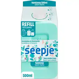 Jumbo Seepje Handzeep Eucalyptus Rozemarijn Navulling 500 ML aanbieding