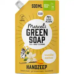 Jumbo Marcel's Green Soap Handzeep Vanilla & Amber Navulling 500 ML aanbieding