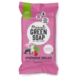 Jumbo Marcel’s Green Soap hygiënische schoonmaakdoekjes Patchouli & Cranberry - 60st aanbieding