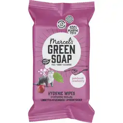 Jumbo Marcel’s Green Soap hygiënische schoonmaakdoekjes Patchouli & Cranberry - 60st aanbieding