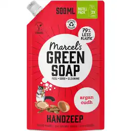Jumbo Marcel's Green Soap Handzeep Argan & Oudh Navulling 500 ML aanbieding