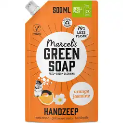Jumbo Marcel's Green Soap Orange Jasmine Handzeep Refill Pack 500 ml aanbieding
