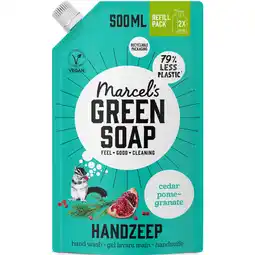 Jumbo Marcel's Green Soap Handzeep Ceder & Granaatappel Navulling 500 ML aanbieding