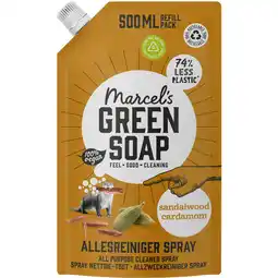 Jumbo Marcel's Green Soap Allesreiniger Spray Sandalwood Cardamom Refill Pack 500 ml aanbieding