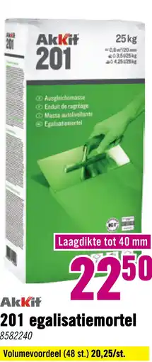 Hornbach AKKIT 201 Egalisatiemortel CT C20 F6 25 kg aanbieding