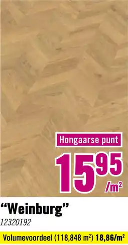 Hornbach Laminaat 8.0 Weinburg eiken licht Hongaarse punt aanbieding