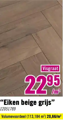 Hornbach Laminaat 8.0 Visgraat eiken beige grijs aanbieding