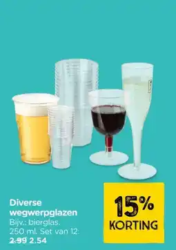 Xenos Diverse wegwerpglazen aanbieding