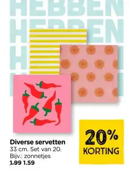 Xenos Diverse servetten aanbieding