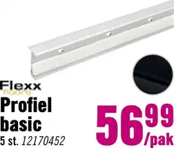 Hornbach FLEXXSTAIRS Basic Profiel aluminium 1190x12x46 mm, 5 stuks aanbieding