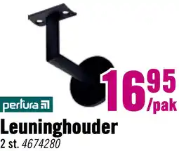 Hornbach PERTURA Trapleuninghouder rond L mat zwart aanbieding