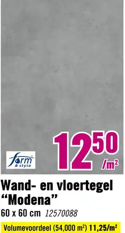 Hornbach Wand- en vloertegel Modena grijs 60x60 cm aanbieding