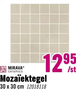 Hornbach MIRAVA Mozaïektegel Manhattan crème mat 30x30 cm aanbieding