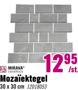 Hornbach MIRAVA Mozaïektegel Narvik zilver 30x30 cm aanbieding