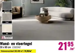 Hornbach Wand- en vloertegel NARVIK zilver 30 x 60 cm gerectificeerd aanbieding