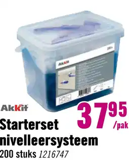 Hornbach AKKIT Nivelleersysteem starterset 1,5 mm, 200 stuks aanbieding