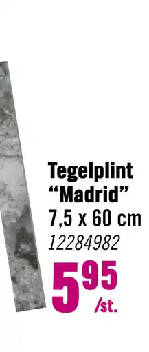 Hornbach MIRAVA Tegelplint Madrid donker grijs 7,5 x 60 cm aanbieding