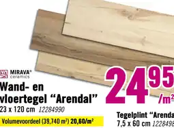 Hornbach MIRAVA Wand- en vloertegel Arendal licht eiken 23x120 cm gerectificeerd aanbieding