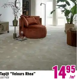 Hornbach Tapijt velours Rhea beige 400 cm breed aanbieding