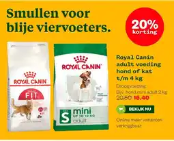 Welkoop Royal Canin adult voeding hond of kat t/m 4 kg aanbieding