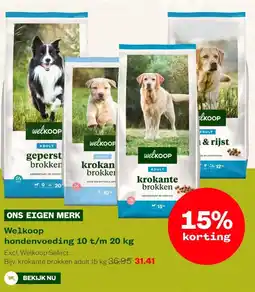 Welkoop Welkoop hondenvoeding 10 t/m 20 kg aanbieding