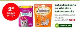 Welkoop Catisfactions en Whiskas kattensnacks aanbieding