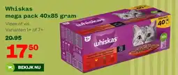 Welkoop Whiskas mega pack 40x85 gram aanbieding
