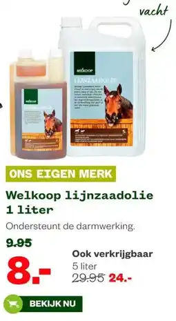 Welkoop Welkoop lijnzaadolie 1 liter aanbieding