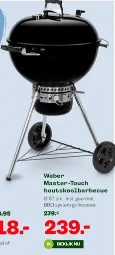 Welkoop Weber Master-Touch houtskoolbarbecue aanbieding