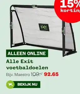 Welkoop Alle Exit voetbaldoelen aanbieding